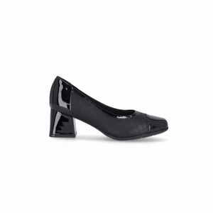 PICCADILLY MAXI - Sapato Estela Salto Médio Preto