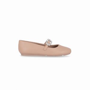 PICCADILLY MAXI - Sapatilha Boneca Michele Salto Baixo Nude Claro