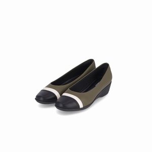 Sapato Ivone Anabela Médio Militar