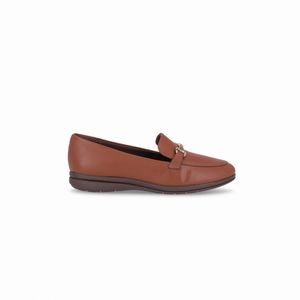 Loafer Sandy Anabela Baixo Conhaque