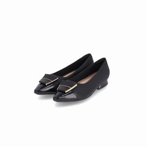 PICCADILLY MAXI - Sapato Silvia Salto Baixo Preto