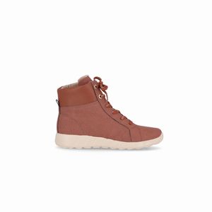 Bota Fabi Cano Curto Rasteira Conhaque