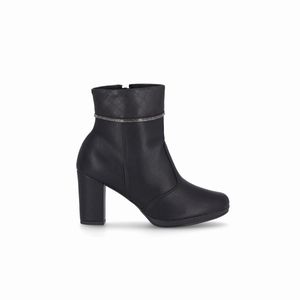 Bota Deise Cano Curto Salto Alto Preto