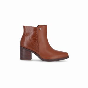 Bota Giordana Cano Curto Salto Alto Conhaque