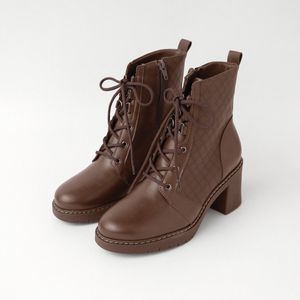 PICCADILLY MAXI - Bota Denise Cano Curto Salto Alto Madeira