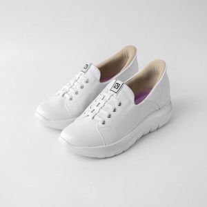 Tênis SlipFit Salto Médio Branco Neve