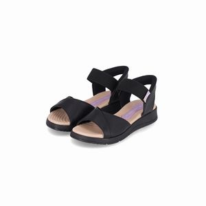 Papete Slip Fit Anabela Médio Preto