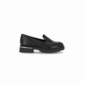 PICCADILLY MAXI - Sapato Mocassim Gisa Salto Médio Preto