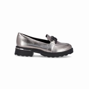 PICCADILLY MAXI - Sapato Mocassim Gisa Salto Médio Pewter