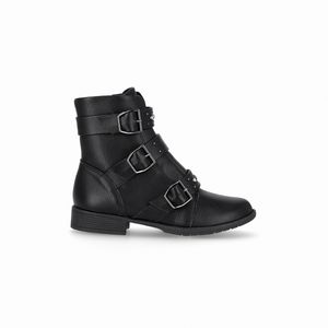 Bota Leci Cano Curto Salto Baixo Preto