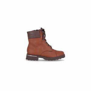 PICCADILLY MAXI - Bota Gisa Cano Curto Salto Médio Conhaque
