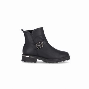PICCADILLY MAXI - Bota Gisa Cano Curto Salto Médio Preto