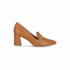 Loafer Luiza Salto Alto Mascavo