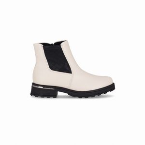 PICCADILLY MAXI - Bota Chelsea Gisa Salto Médio Off White