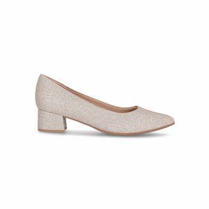 Scarpin Taci Salto Médio Champagne