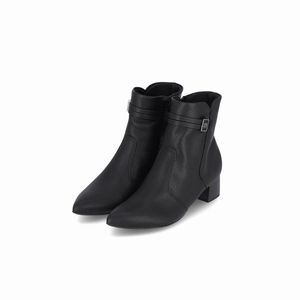 Bota Taci Cano Curto Salto Médio Preto