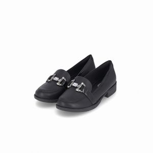 Loafer Leci Salto Baixo Preto