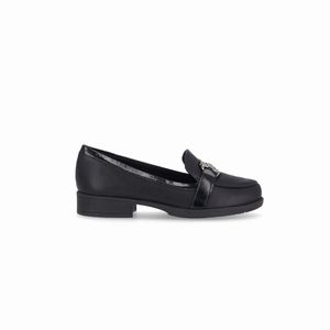 Loafer Leci Salto Baixo Preto