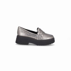 Loafer Fabiana Salto Médio Pewter