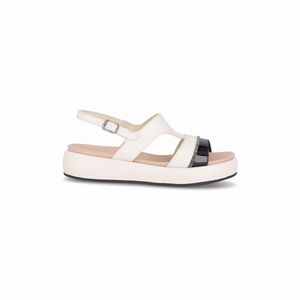 Sandália Sol Anabela Médio Off White