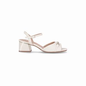 Sandália Renee Salto Médio Off White
