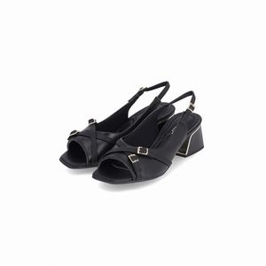 Slingback Renee Salto Médio Preto
