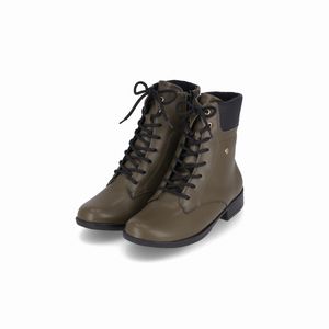 Bota Leci Cano Médio Salto Baixo Militar com Preto