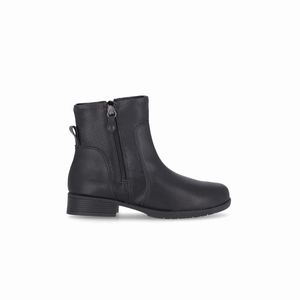 Bota Leci Cano Curto Salto Baixo Preto