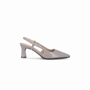 Slingback Irene Salto Alto Cinza
