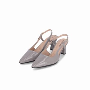 Slingback Irene Salto Alto Cinza