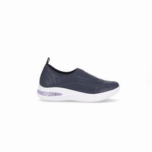 Tênis SoftStep Salto Anabela Médio Navy