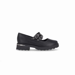 PICCADILLY MAXI - Sapato Mocassim Gisa Salto Médio Preto
