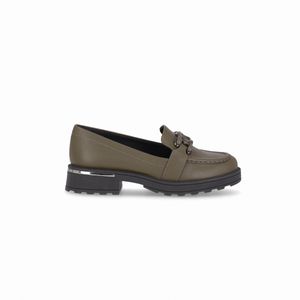 PICCADILLY MAXI - Sapato Mocassim Gisa Salto Médio Militar