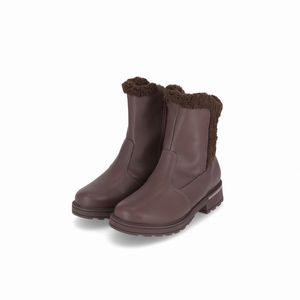 PICCADILLY MAXI - Bota Gisa Cano Curto Salto Médio Madeira