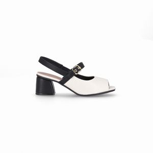 PICCADILLY MAXI - Slingback Adriana Salto Médio Off White