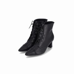 Bota Irene Cano Curto Salto Alto Preto