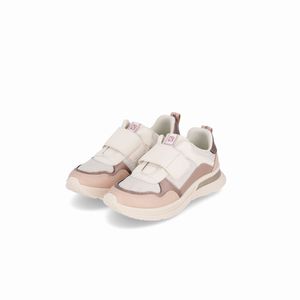 Tênis Energy Anabela Médio Off White com Rose