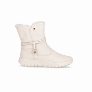 Bota Vicky Cano Curto Salto Baixo Off White