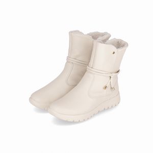 Bota Vicky Cano Curto Salto Baixo Off White