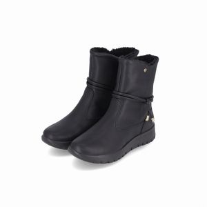 Bota Vicky Cano Curto Salto Baixo Preto