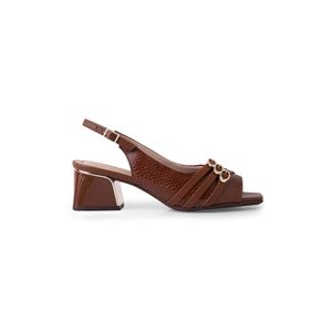 Slingback Renee Salto Médio Conhaque