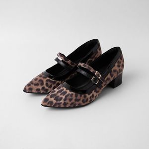 Sapato Boneca Taci Salto Médio Animal Print