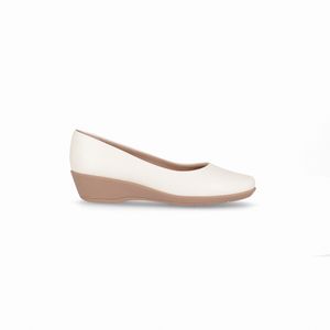 Sapato Ivone Anabela Médio Off White