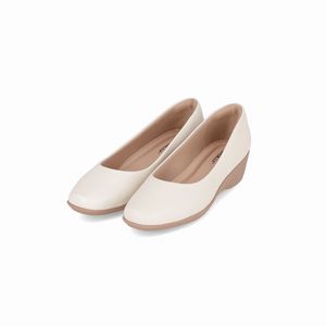 Sapato Ivone Anabela Médio Off White
