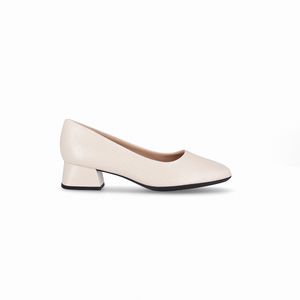 Scarpin Tati Salto Médio Off White