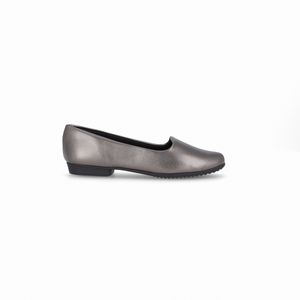 Sapatilha Raquel Salto Baixo Pewter