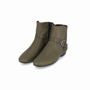 Bota Raquel Cano Curto Salto Baixo Militar
