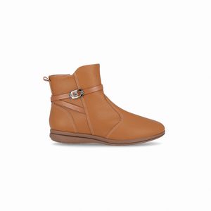 Bota Sandy Cano Curto Anabela Baixo Mascavo