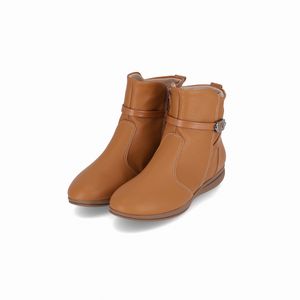 Bota Sandy Cano Curto Anabela Baixo Mascavo