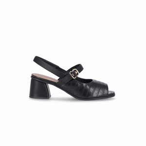 PICCADILLY MAXI - Slingback Adriana Salto Médio Preto